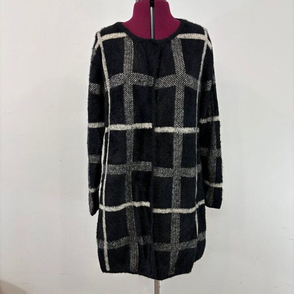 Lyla & Luxe Plaid Open Front Spring - Fall Shacket Cardigan Lightweight Coat S - Picture 1 of 9